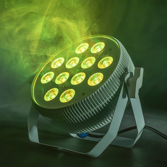 Set di 12 PAR Can Fanless 12x12W RGBWA/UV per Illuminazione Silenziosa