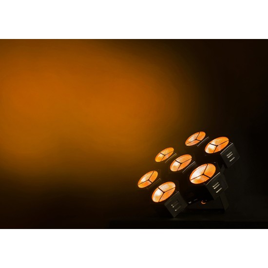 Set di 7 Luci Psichedeliche Professionali PAR LED COB 40W RGBW per Effetti Scenografici