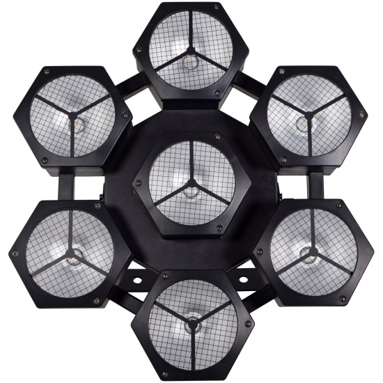 Set di 7 Luci Psichedeliche Professionali PAR LED COB 40W RGBW per Effetti Scenografici