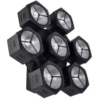 Set di 7 Luci Psichedeliche Professionali PAR LED COB 40W RGBW per Effetti Scenografici