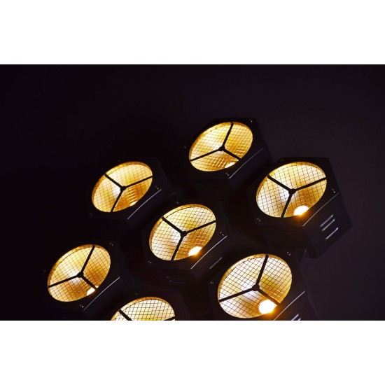 Set di 7 Luci Psichedeliche Professionali PAR LED COB 40W RGBW per Effetti Scenografici