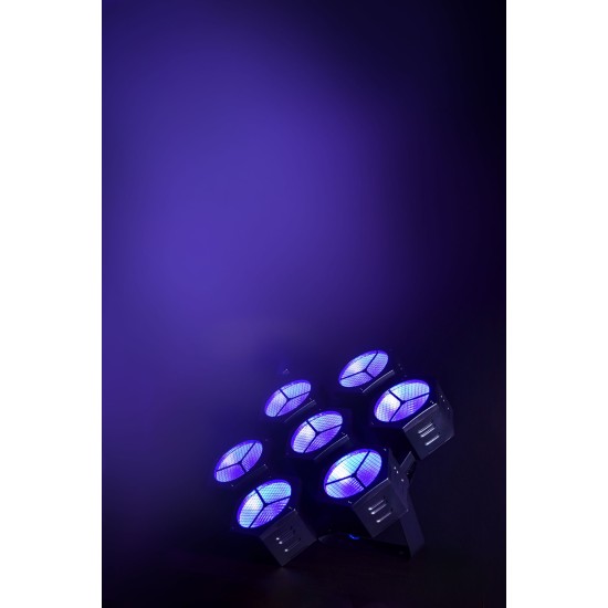 Set di 7 Luci Psichedeliche Professionali PAR LED COB 40W RGBW per Effetti Scenografici