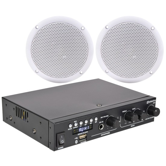 Set di Altoparlanti Waterproof con Amplificatore DM25 per Bagno e WC