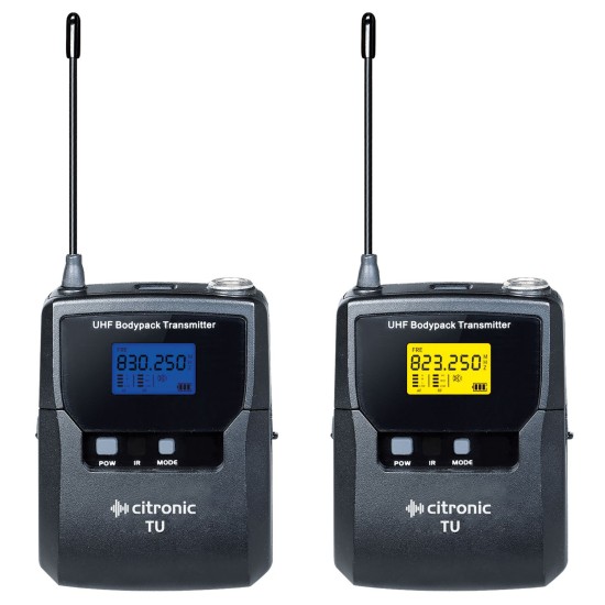 Set Microfoni Wireless TU2 - 2 Trasmettitori Bodypack con PLL Duale