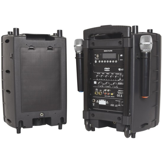 Set PA Portatile PAV10 con 2 Microfoni UHF, Bluetooth, CD/DVD, USB/SD