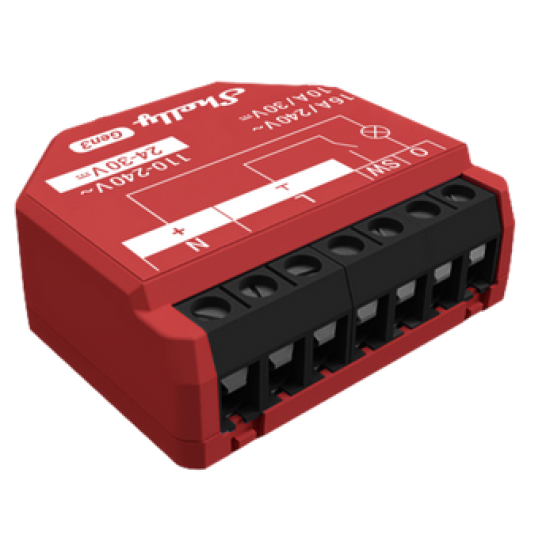 Shelly 1PM Gen3 - Relè Intelligente Wi-Fi e Bluetooth 16A per Automazione Domestica