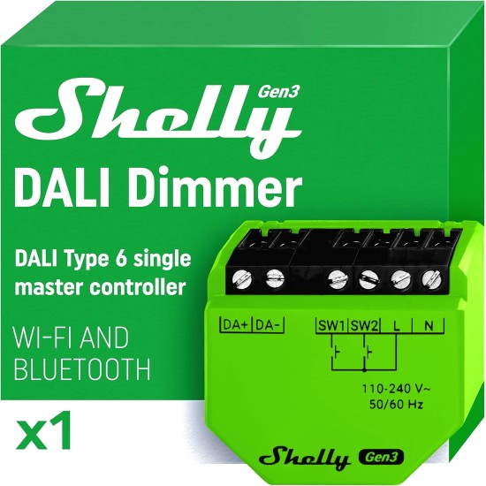 Shelly DALI Dimmer Gen3: Controller Remoto per luci DALI con WiFi e Bluetooth