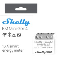 Shelly EM Mini Gen4 - Misuratore di Energia Smart 16A con Wi-Fi, Bluetooth, Zigbee e Matter