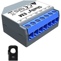 Shelly EM Misuratore di Energia Wi-Fi con Pinza Amperometrica 50A