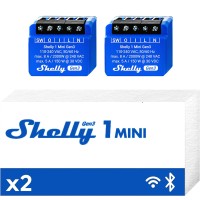 Shelly Mini 1 GEN3 - Relè Smart Contatto Pulito WiFi/BT, Blu