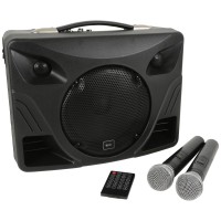 Sistema Audio Portatile DELTA-50: PA Compatto con Bluetooth e Microfoni VHF