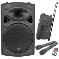 Sistema Audio Portatile QR15PA con TWS e 2 Microfoni UHF