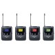 Sistema Microfonico UHF Professionale XU4 con 4 Bodypack e Microfoni Lavalier
