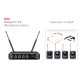 Sistema Microfonico UHF Professionale XU4 con 4 Bodypack e Microfoni Lavalier