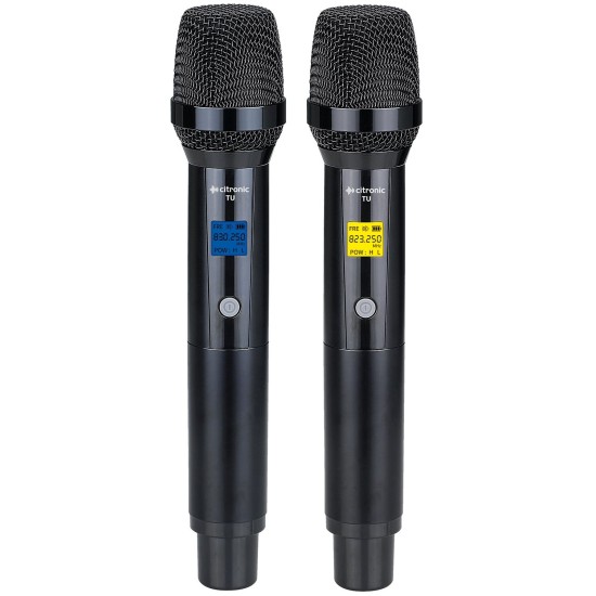 Sistema Microfonico Wireless TU2 Dual PLL con 2 Trasmettitori a Mano