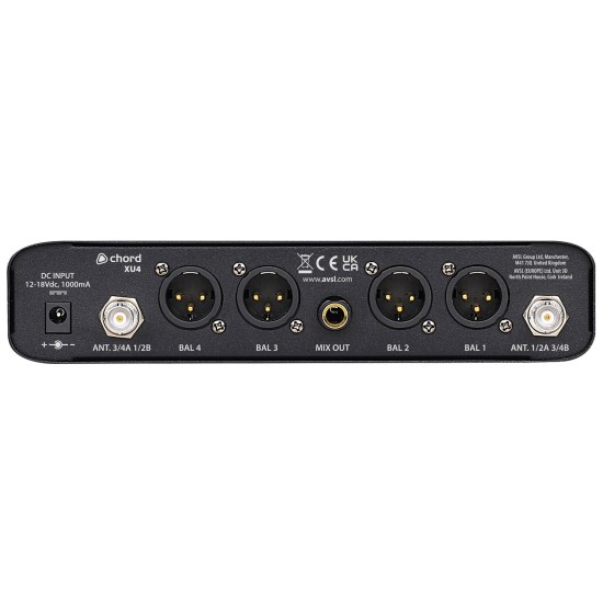 Sistema Microfonico Wireless UHF XU4 con 4 Microfoni Palmari