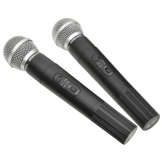 Sistema PA Portatile PAV8 con 2 Microfoni UHF, Bluetooth, CD/DVD e USB/SD