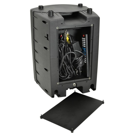 Sistema PA Portatile PAV8 con 2 Microfoni UHF, Bluetooth, CD/DVD e USB/SD