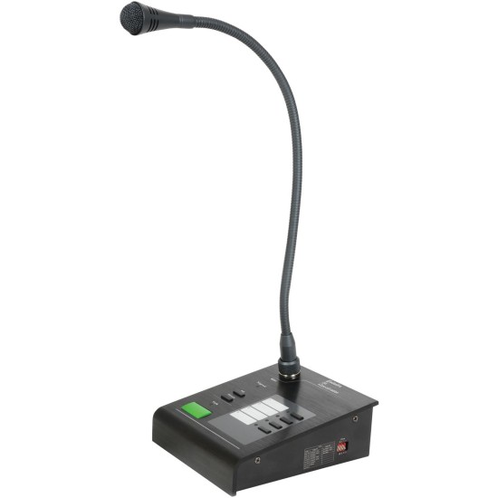 Stazione di Chiamata CS4 per Amplificatore Mixer RM244V - Microfono con Base e Funzioni Multizona