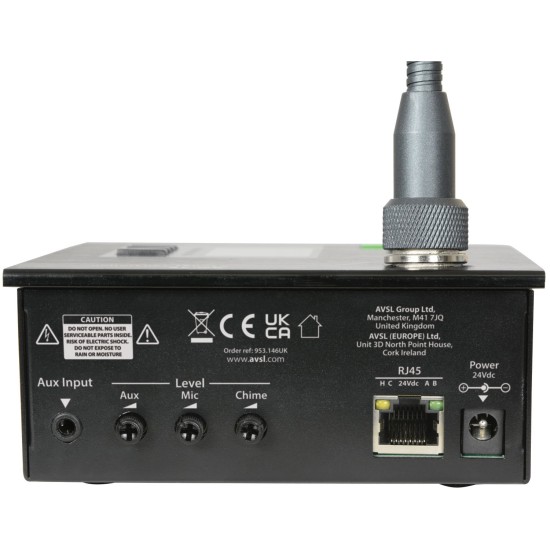 Stazione di Chiamata CS4 per Amplificatore Mixer RM244V - Microfono con Base e Funzioni Multizona