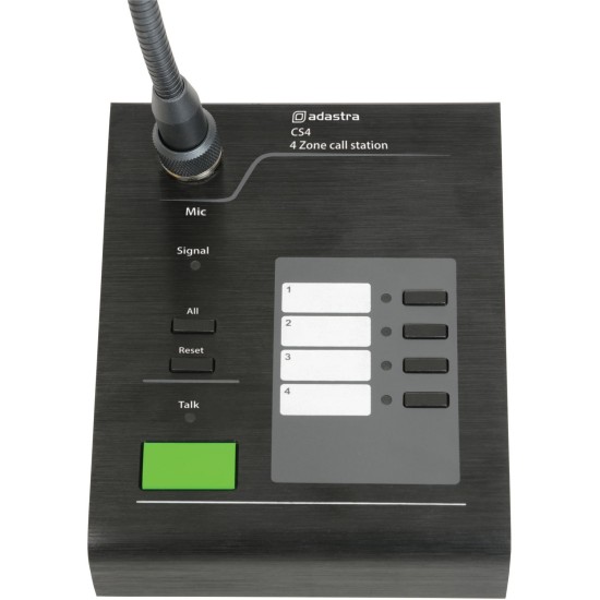 Stazione di Chiamata CS4 per Amplificatore Mixer RM244V - Microfono con Base e Funzioni Multizona