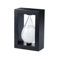 Sturmglas Carlo Milano a Goccia, 14cm – Barometro Decorativo con Cristalli Bianchi per Previsioni Meteo fino a 12h