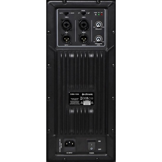 Subwoofer Attivo Professionale CUBA-15SA 800W RMS per Eventi Live