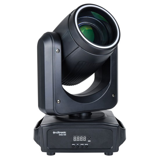 Testa Mobile Led Beam 100W con Anello RGB - Citronic Orbis 100