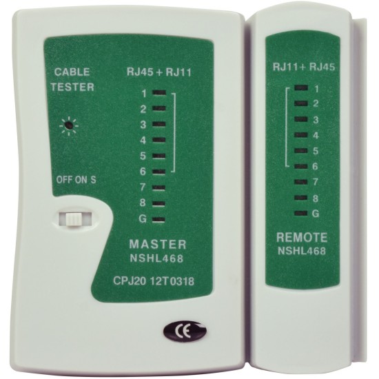 Tester per Cavi di Rete Ethernet RJ45/RJ11 - Rilevazione Rapida di Connessioni Difettose