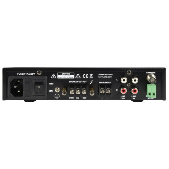 UM60 Mixer-Amplificatore Ultra Compatto 100V con USB, FM e Bluetooth