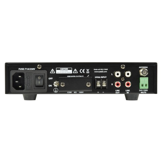 UM90 Mixer-Amp Compatto 100V con USB, FM e Bluetooth