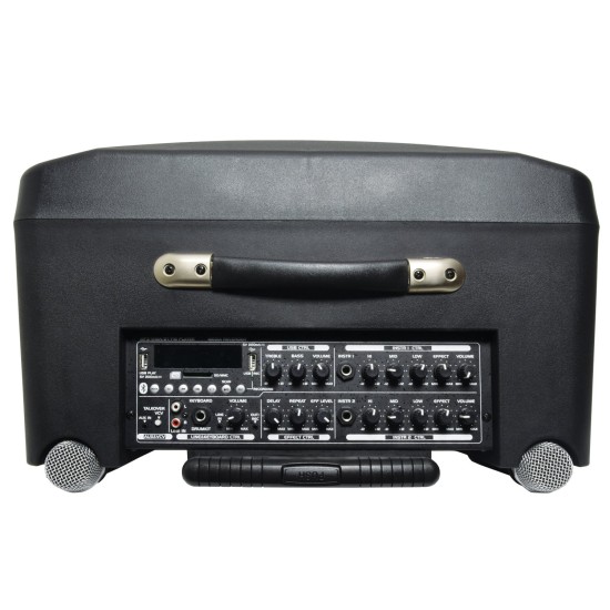 Unità PA Portatile DELTA-200: Potente Sistema Audio con Microfoni Wireless