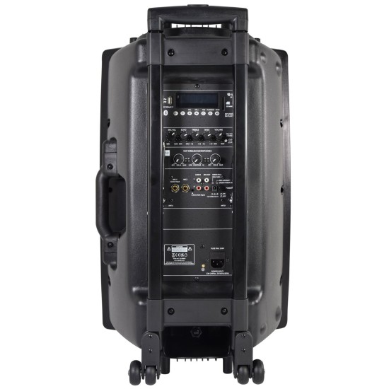 Unità PA Portatile QX15PA con Lettore USB/SD/FM e Bluetooth - Sistema Audio Completo