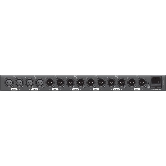 Zoning Mixer Professionale Z5M per 5 Zone con Controllo Volume e Selettore Mono