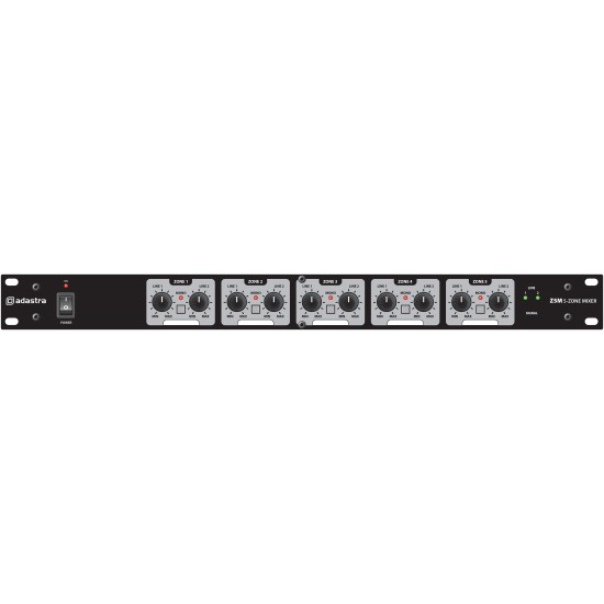 Zoning Mixer Professionale Z5M per 5 Zone con Controllo Volume e Selettore Mono